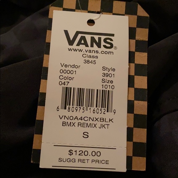 💖MEGA SALE💖VANS BMX Remix JACKET Women Black Puffer Raincoat Water VN0A4CNXBLK - Picture 5 of 6